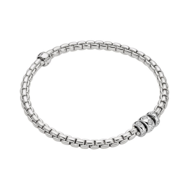         Weißgold, Armschmuck, FOPE Eka Flex'it Armband mit Diamantpavé