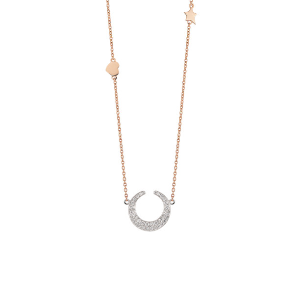         Roségold, Halsschmuck, Al Coro Mezzaluna Collier