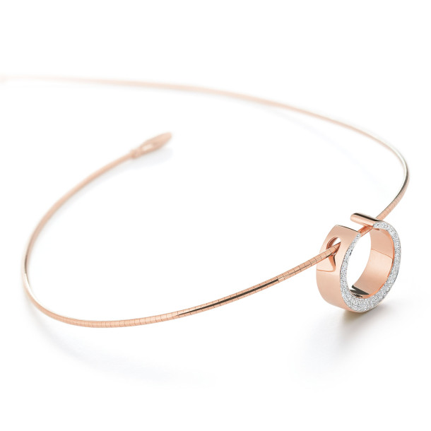         Roségold, Halsschmuck, Al Coro Mezzaluna Classic Anhänger