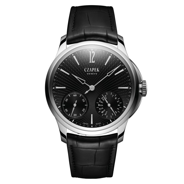         Damen- und Herrenuhr, Handaufzug, Czapek Quai des Bergues N°17 Double Soleil Tuxedo Black