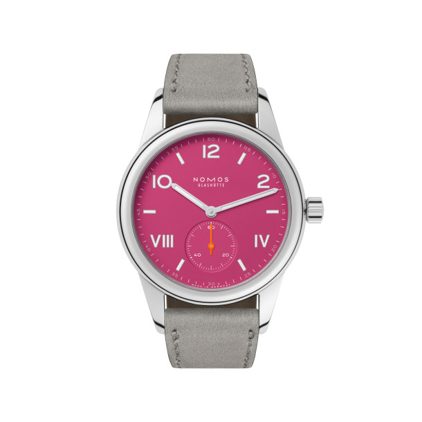         Damenuhr, Handaufzug, NOMOS Glashütte Club Campus deep pink