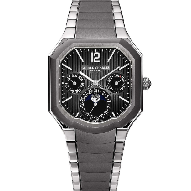         Damen- und Herrenuhr, Automatik, Gerald Charles Masterlink Perpetual Calendar Fumé dial