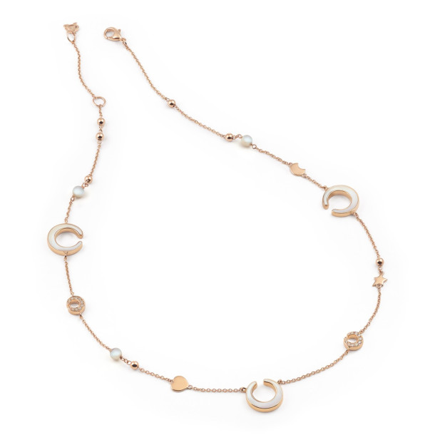         Roségold, Halsschmuck, Al Coro Mezzaluna Collier