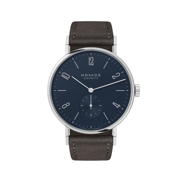         Damen- und Herrenuhr, Handaufzug, NOMOS Glashütte Tangente 38 nachtblau