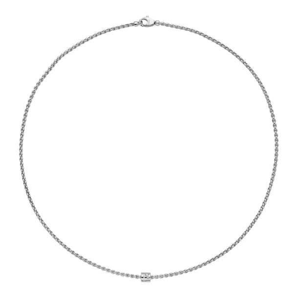         Weißgold, Halsschmuck, FOPE Aria Halskette mit Diamanten