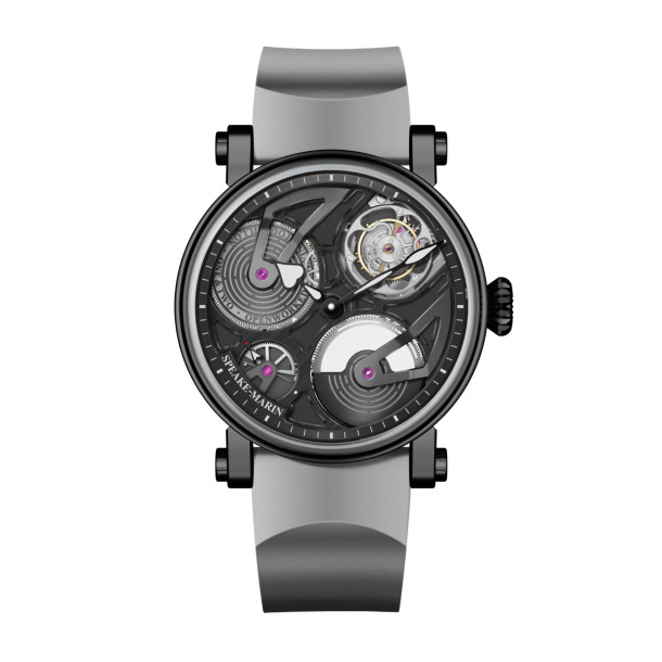         Damen- und Herrenuhr, Automatik, Speake-Marin Openworked Tourbillon Black DLC