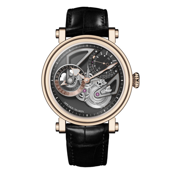         Damen- und Herrenuhr, Automatik, Speake-Marin Dual Time Red Gold