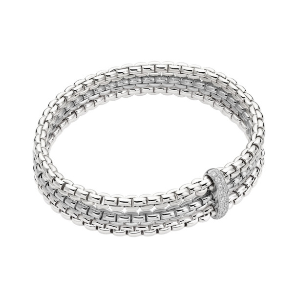         Weißgold, Armschmuck, FOPE Eka Flex'it Armband mit Diamantpavé
