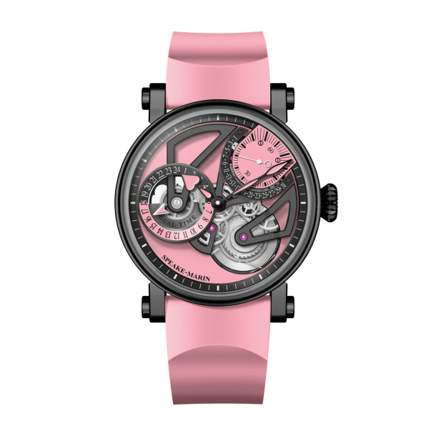         Damen- und Herrenuhr, Automatik, Speake-Marin Dual Time Pink