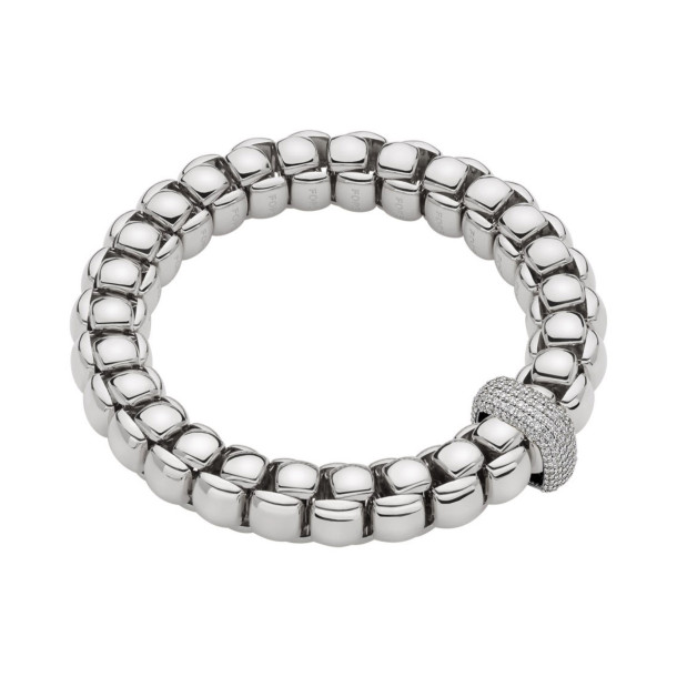         Weißgold, Armschmuck, FOPE Eka Flex'it Armband mit Diamantpavé