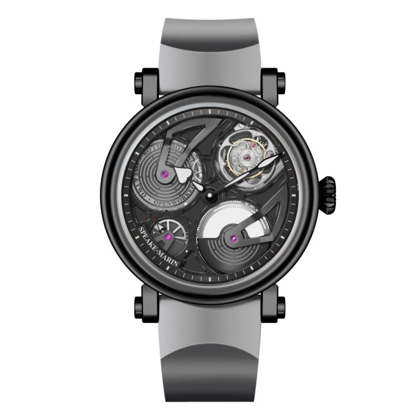         Damen- und Herrenuhr, Automatik, Speake-Marin Openworked Tourbillon Black DLC
