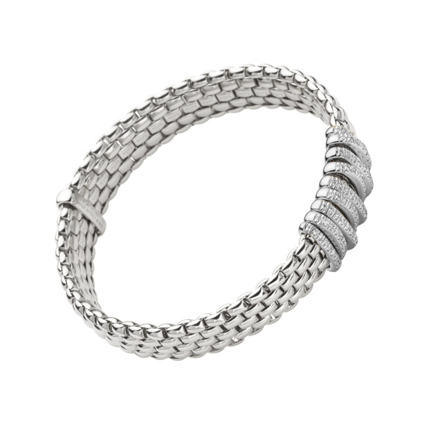         Weißgold, Armschmuck, FOPE Eka Flex'it Armband mit Diamantpavé