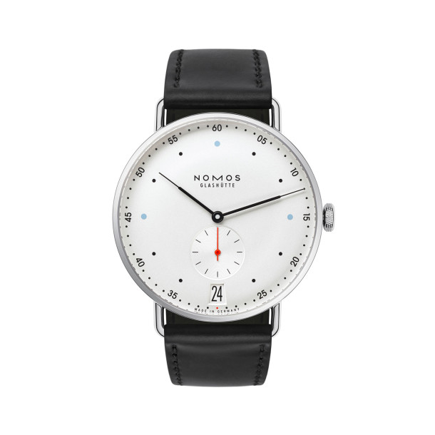         Damen- und Herrenuhr, Handaufzug, NOMOS Glashütte Metro 38 Datum