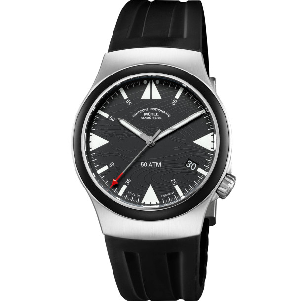         Herrenuhr, Automatik, Mühle Glashütte S.A.R. Mission-Timer „160 Jahre DGzRS“