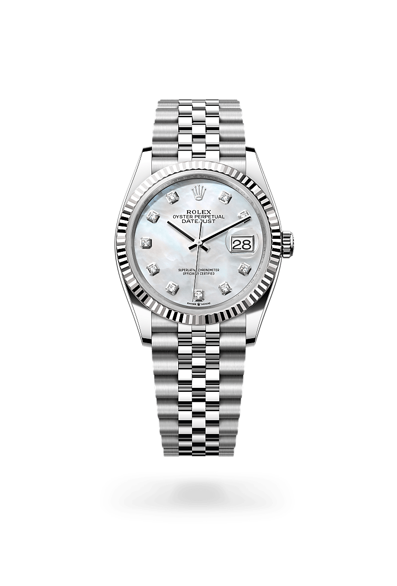 Rolex Datejust 36 M126234-0019 Herrenuhr - Oyster, 36 mm, Edelstahl Oystersteel und Weißgold