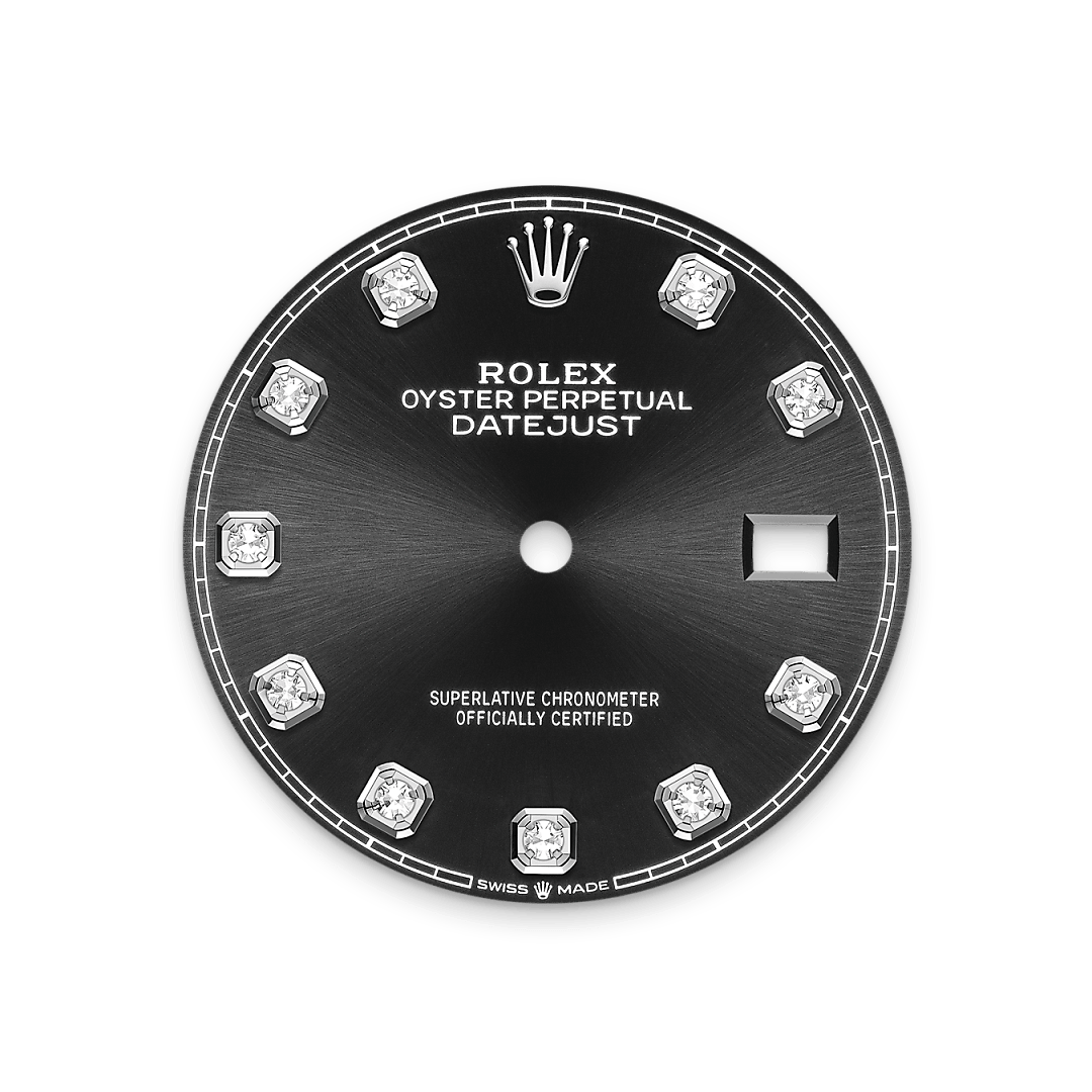 Strahlend schwarzes Zifferblatt