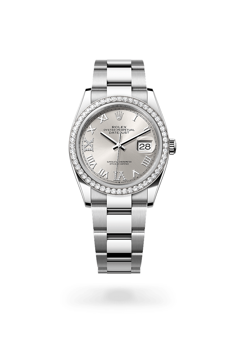 Rolex Datejust 36 M126284RBR-0022 Herrenuhr - Oyster, 36 mm, Edelstahl Oystersteel und Weißgold mit Diamanten