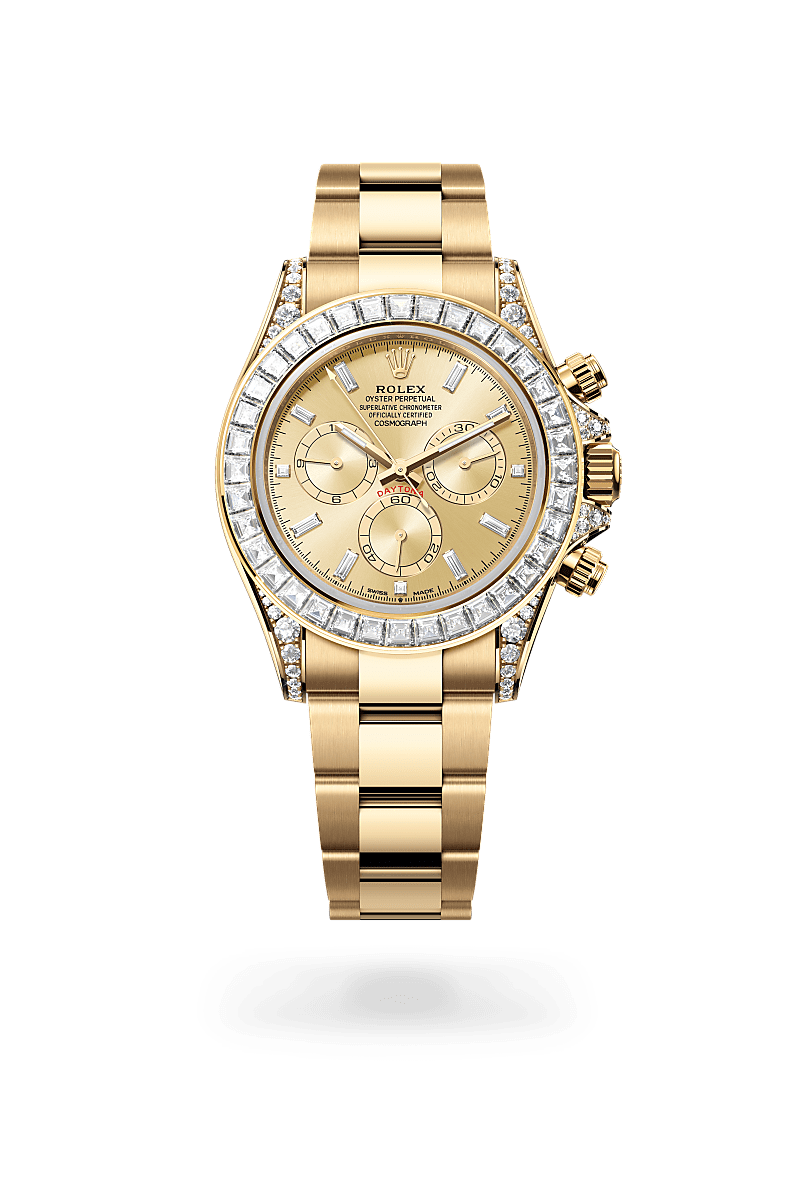 Rolex Cosmograph Daytona Herrenuhr (M126598TBR-0001) Oyster, 40 mm, Gelbgold mit Diamanten