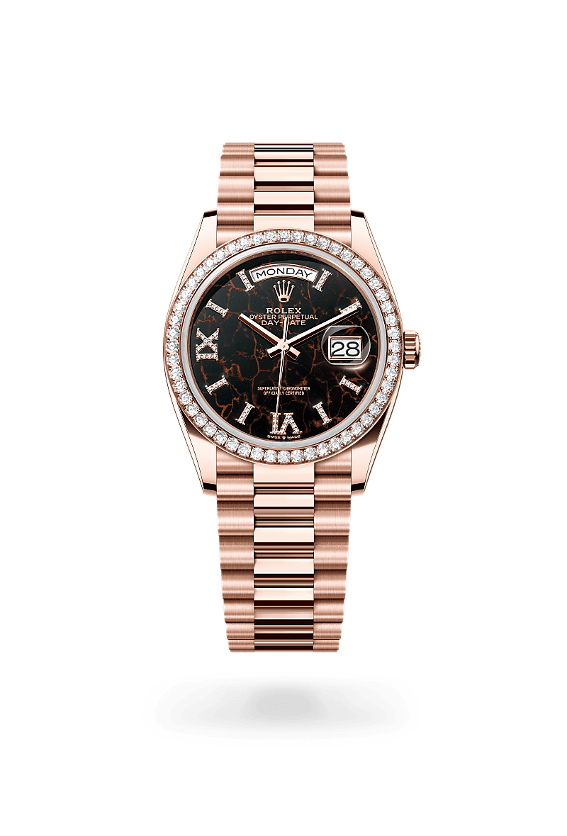 Rolex Day-Date 36 M128345RBR-0044 Herrenuhr - Oyster, 36 mm, Everose-Gold mit Diamanten