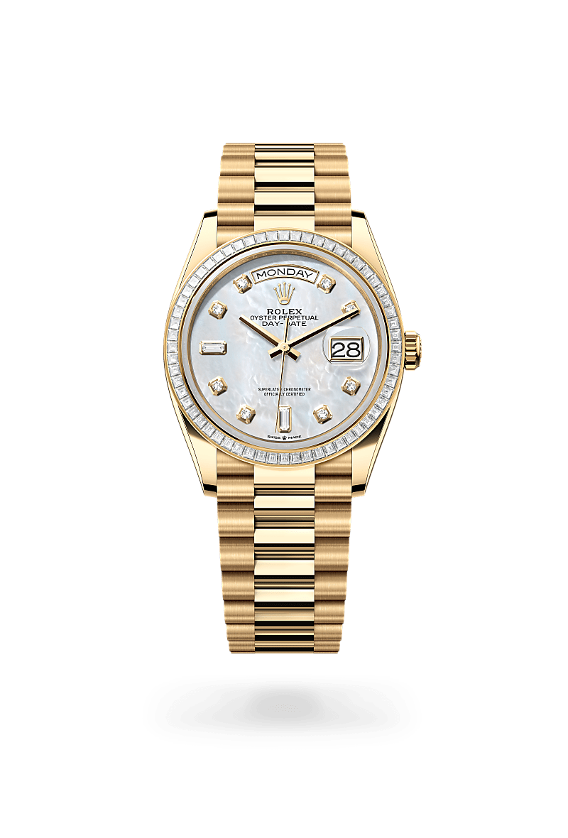 Rolex Day-Date 36 M128398TBR-0004 Herrenuhr - Oyster, 36 mm, Gelbgold mit Diamanten