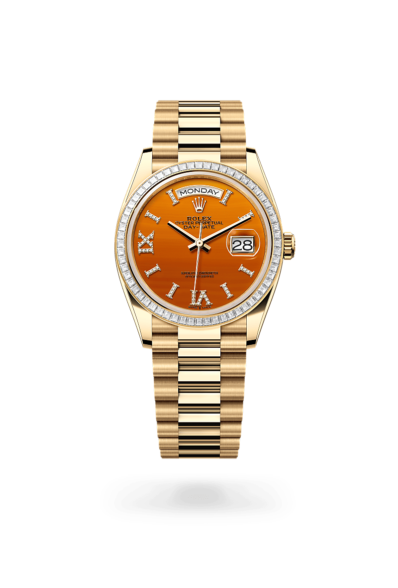 Rolex Day-Date 36 M128398TBR-0018 Herrenuhr - Oyster, 36 mm, Gelbgold mit Diamanten