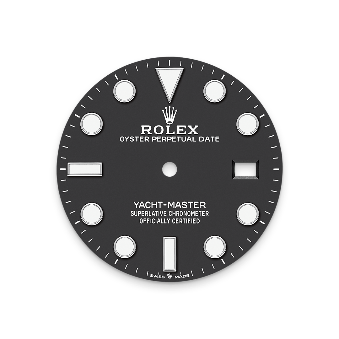 Tiefschwarzes Zifferblatt