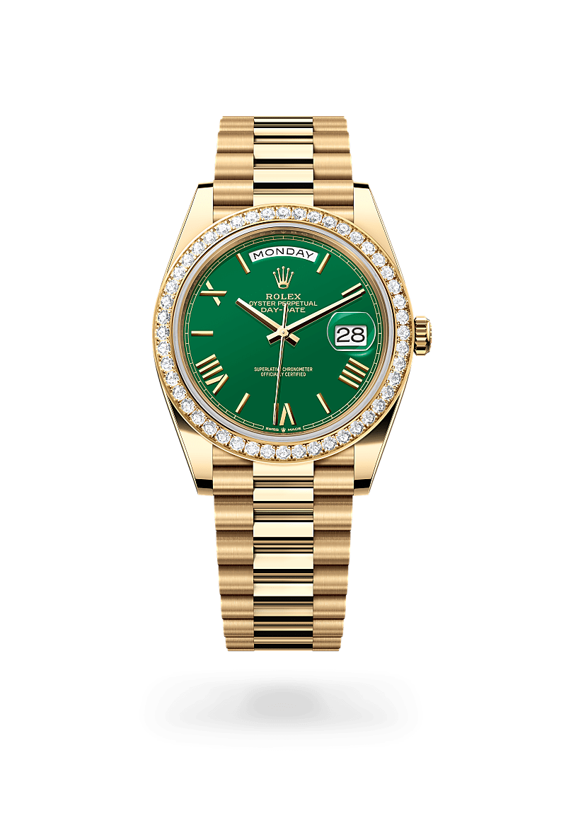 Rolex Day-Date 40 M228348RBR-0040 Herrenuhr - Oyster, 40 mm, Gelbgold mit Diamanten