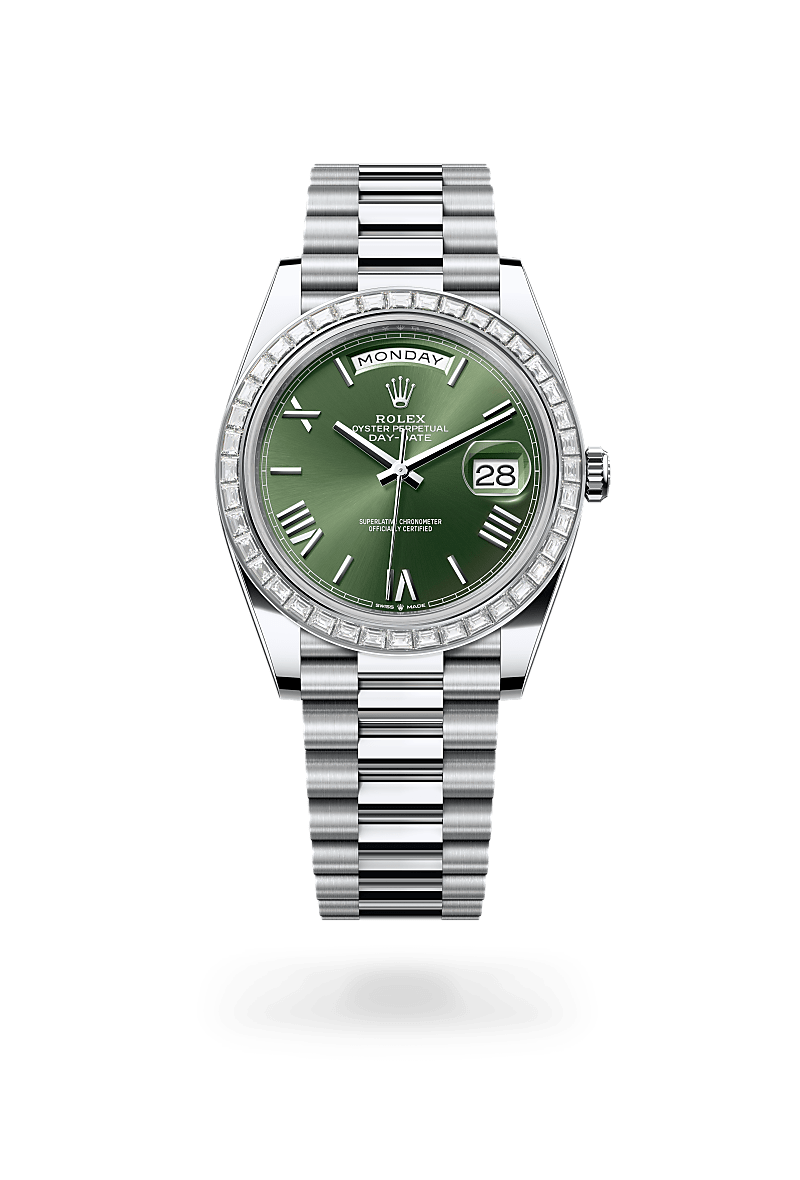Rolex Day-Date 40 M228396TBR-0020 Herrenuhr - Oyster, 40 mm, Platin mit Diamanten