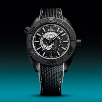 Omega Seamaster Planet Ocean Worldtimer schwarz Quadrat